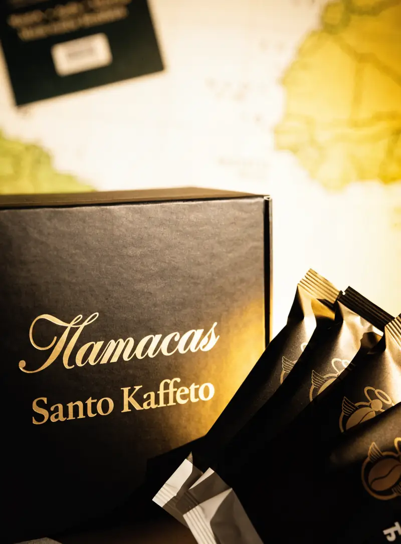 Caja de hamacas de café con sobres individuales
